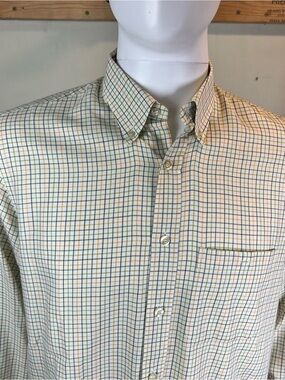Emidio Tucci Plaid Dress Shirt - Cream, Green, Yellow, Navy
